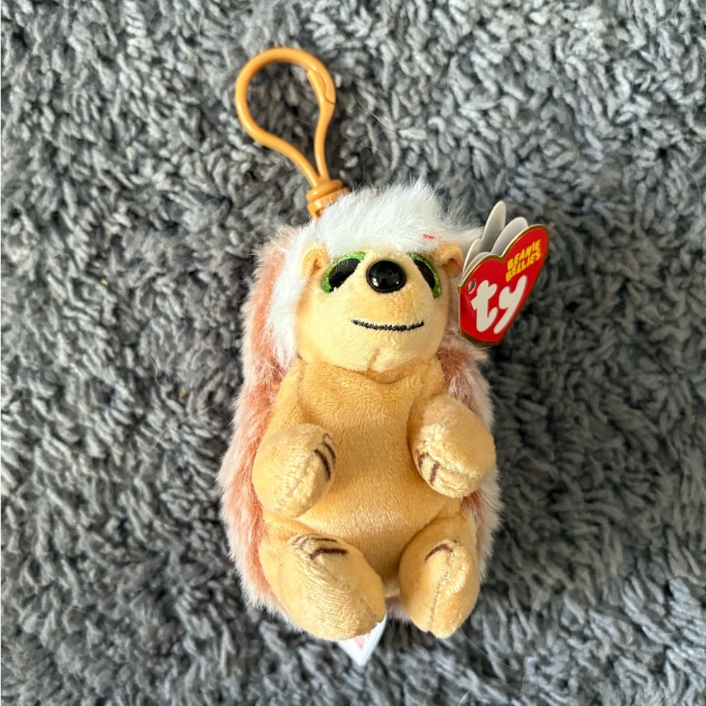 NWT Ty beanie bellie hedgehog keychain named Bumper